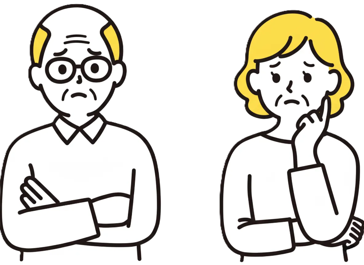 老人ホーム探しで悩む高齢者